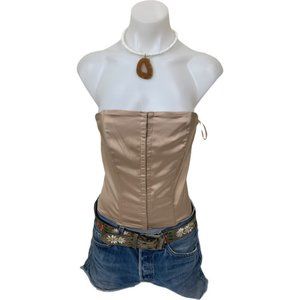 Cheekythrifter Upcycled Superdown Corset Bustier